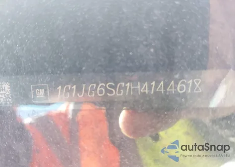 2017 Chevrolet Sonic Lt Auto z USA, uszkodzony, nr VIN 1G1JG6SG1H4144618